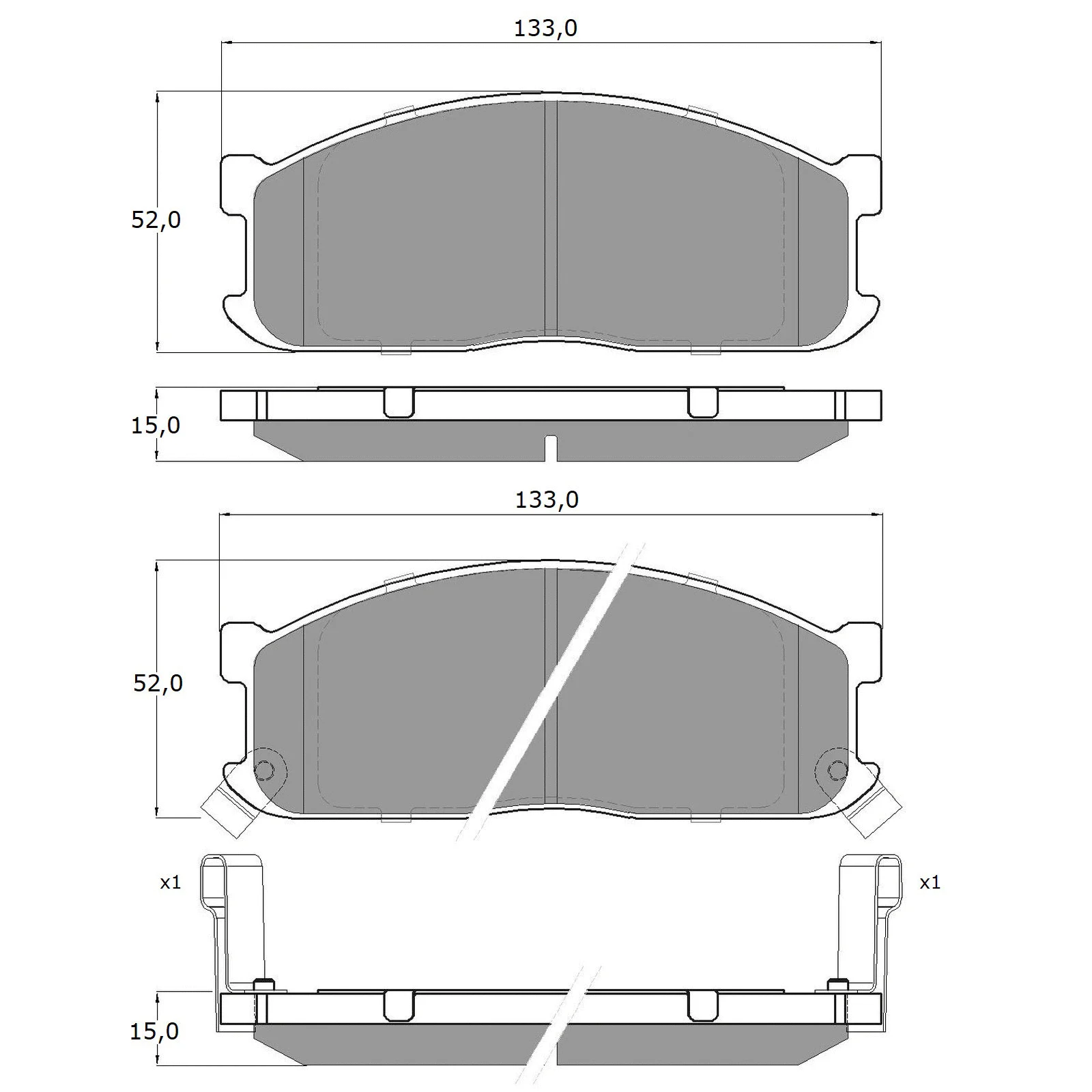 Brake Pad Set, disc brake (TX 11-17)
