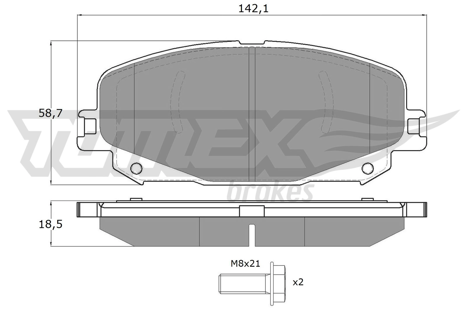Brake Pad Set, disc brake (TX 19-74)