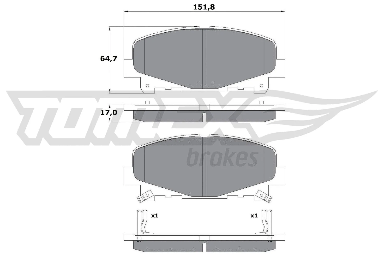 Brake Pad Set, disc brake (TX 17-52)