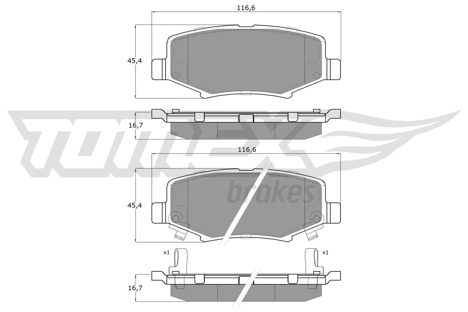 Brake Pad Set, disc brake (TX 19-21)