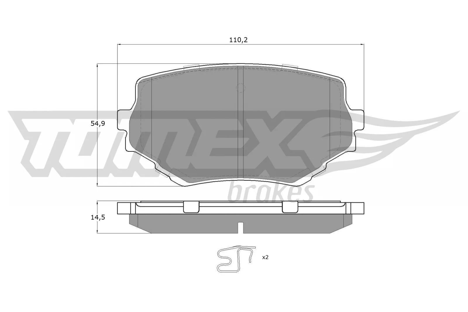 Brake Pad Set, disc brake (TX 13-60)