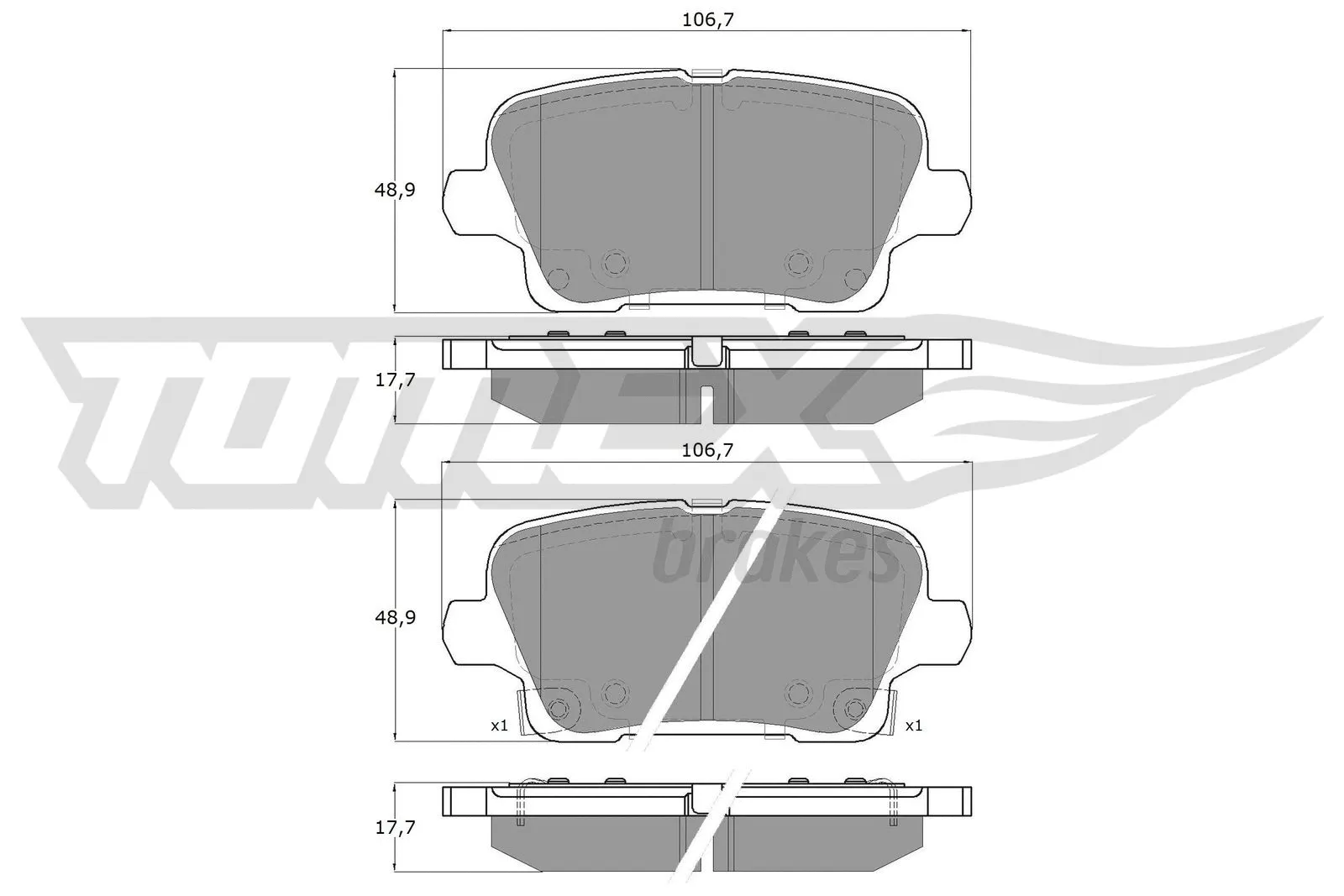 Brake Pad Set, disc brake (TX 19-12)