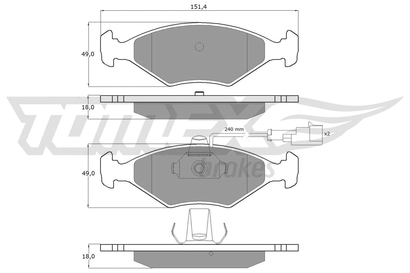 Brake Pad Set, disc brake (TX 10-794)
