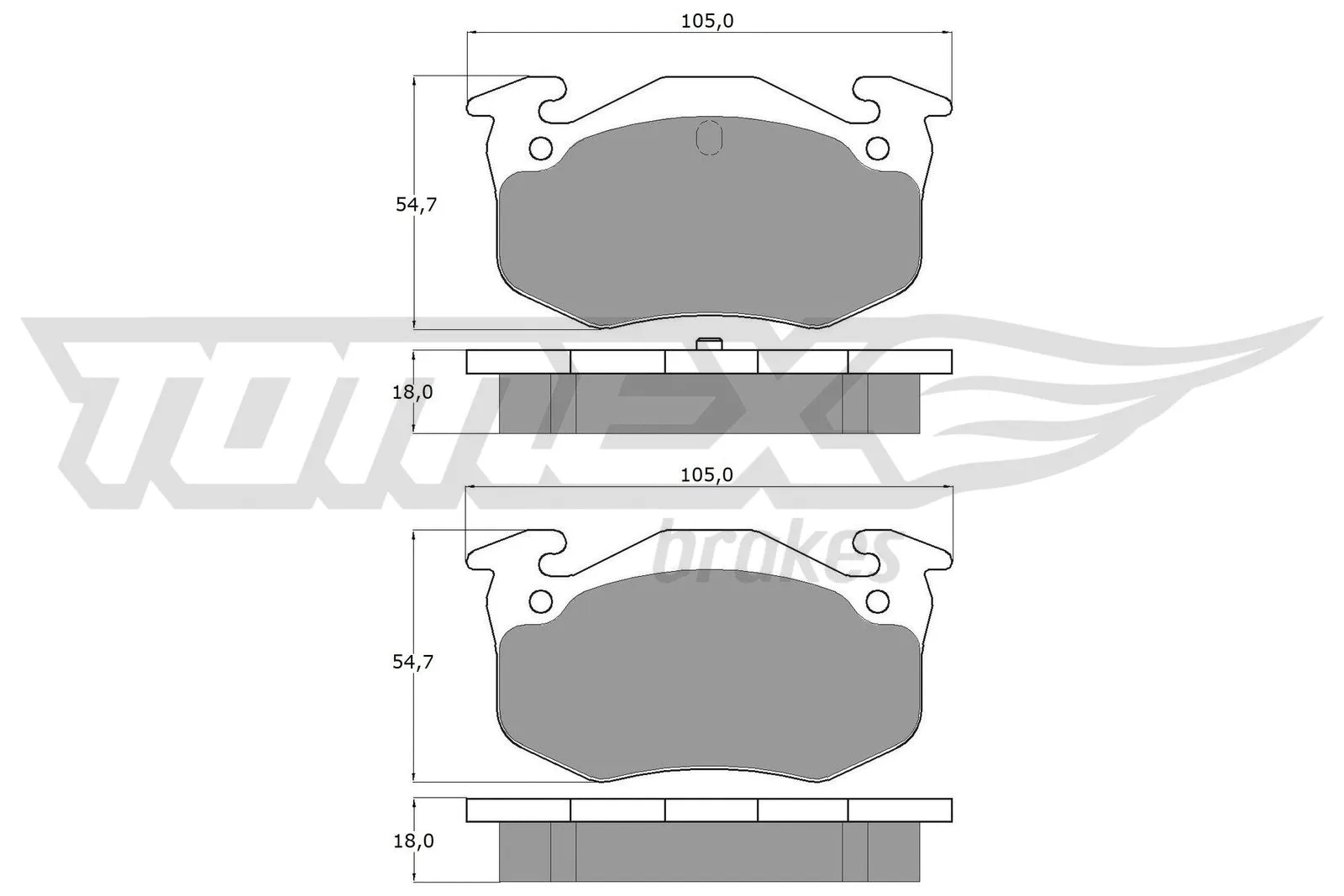 Brake Pad Set, disc brake (TX 10-50)