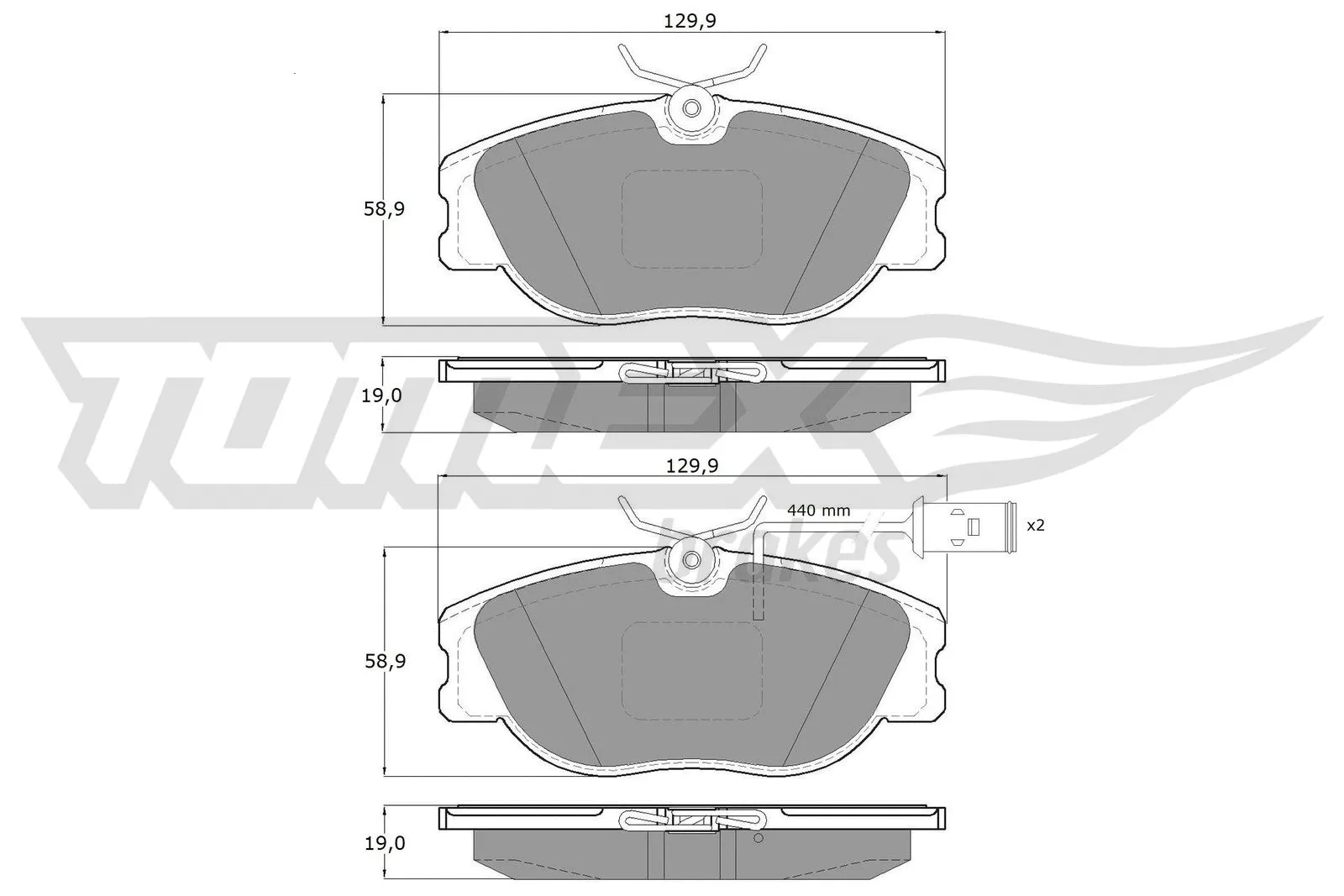 Brake Pad Set, disc brake (TX 12-441)