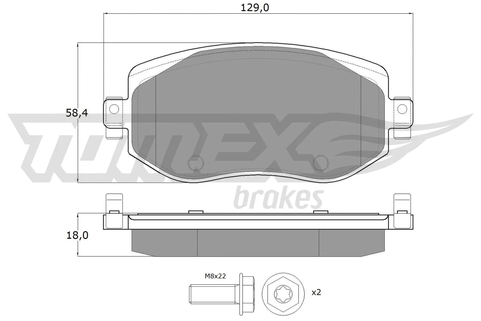Brake Pad Set, disc brake (TX 18-33)