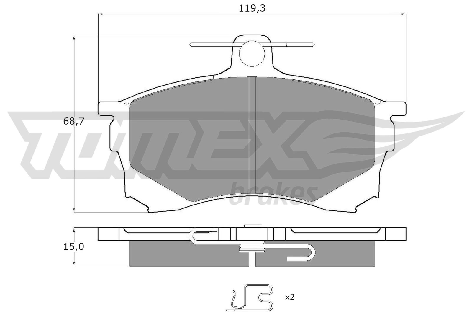Brake Pad Set, disc brake (TX 11-53)