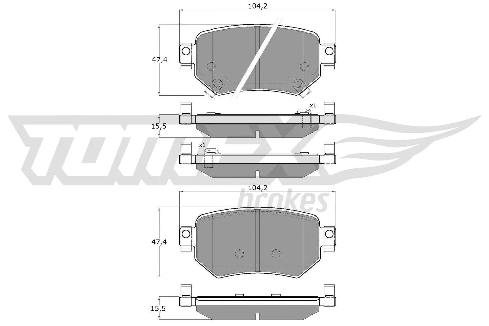 Brake Pad Set, disc brake (TX 18-70)