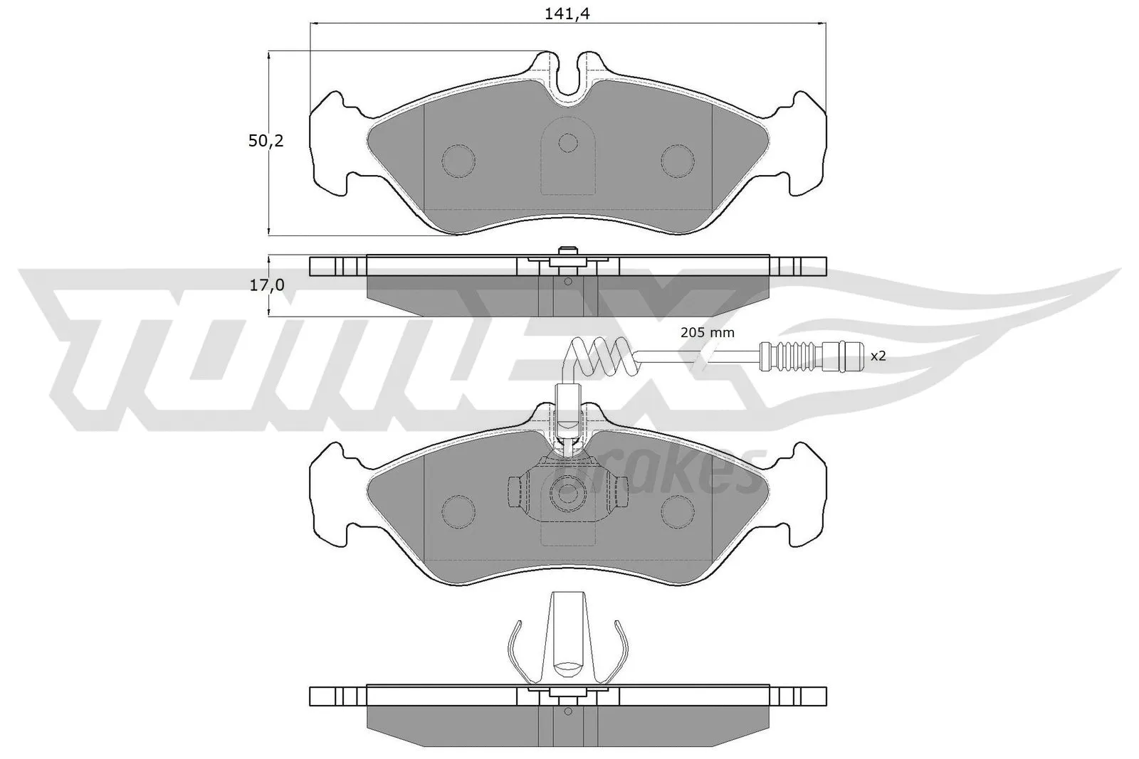 Brake Pad Set, disc brake (TX 11-501)