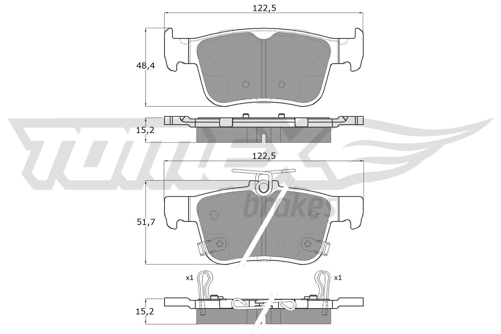 Brake Pad Set, disc brake (TX 18-871)