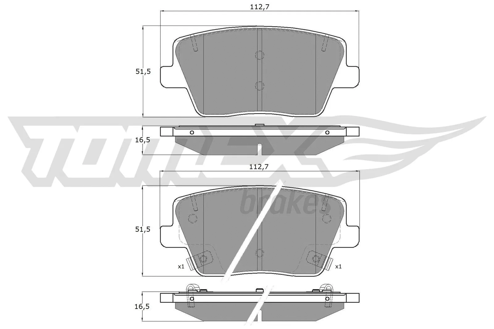 Brake Pad Set, disc brake (TX 19-61)
