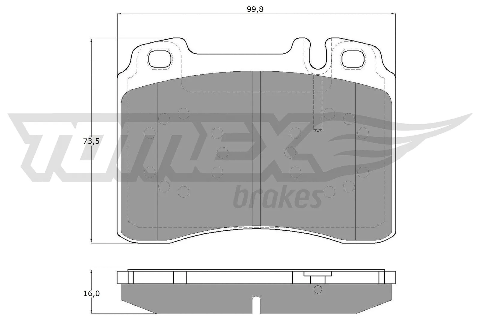 Brake Pad Set, disc brake (TX 12-711)