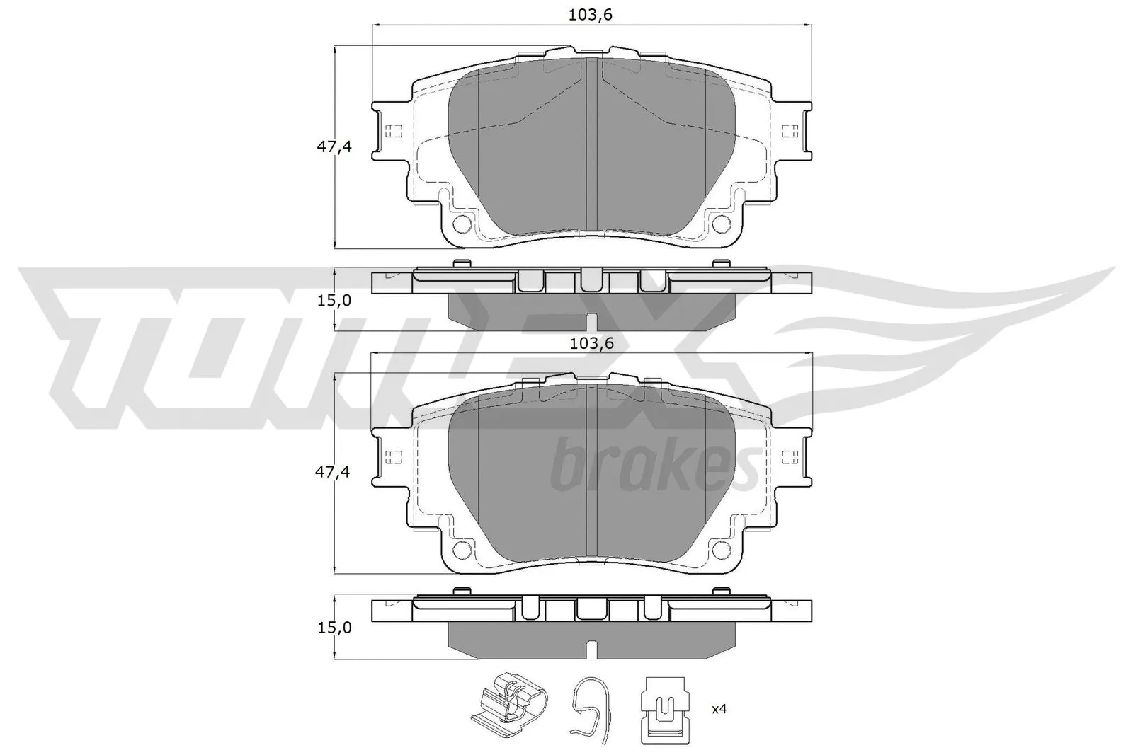 Brake Pad Set, disc brake (TX 19-81)