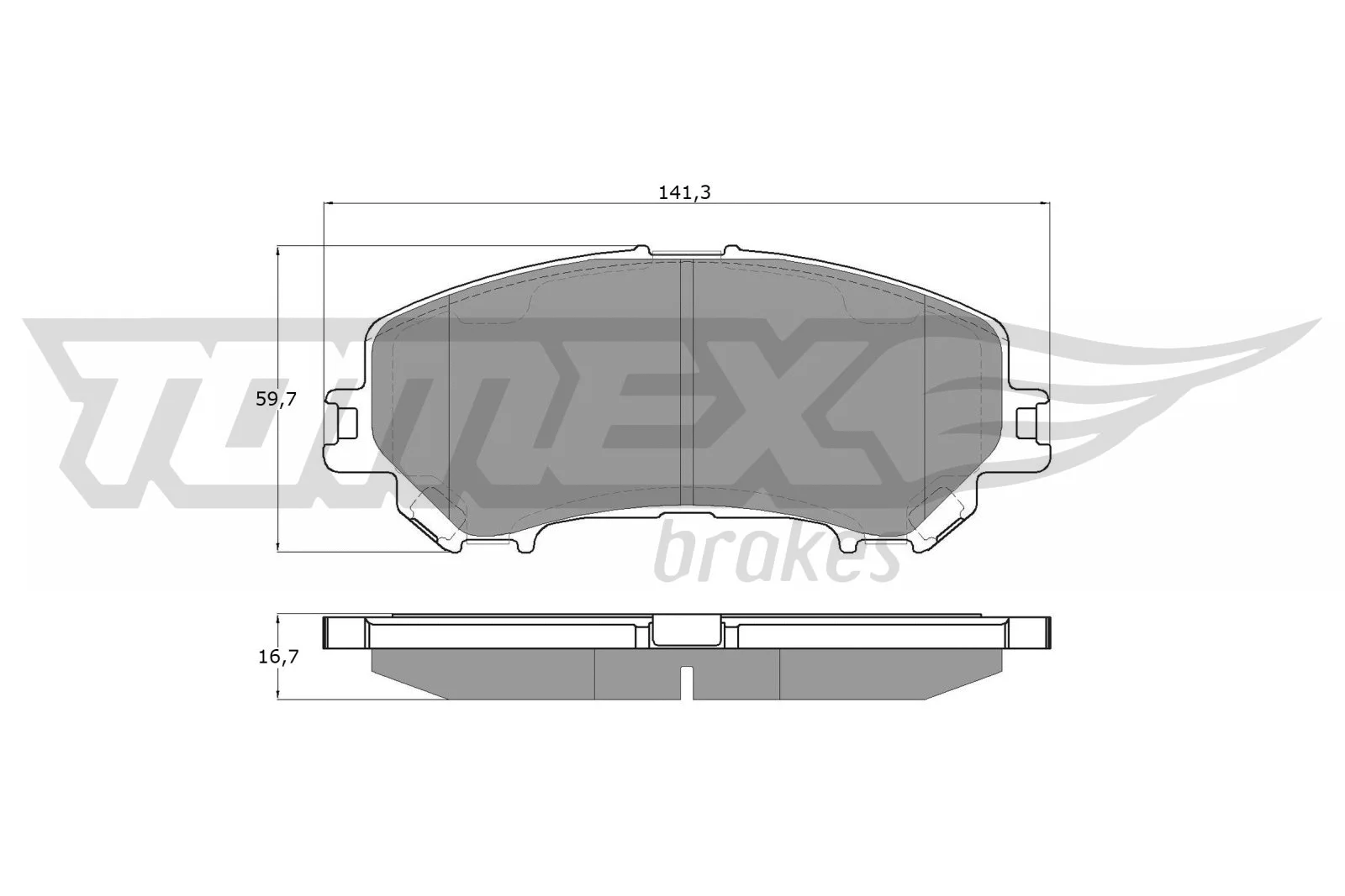 Brake Pad Set, disc brake (TX 15-971)