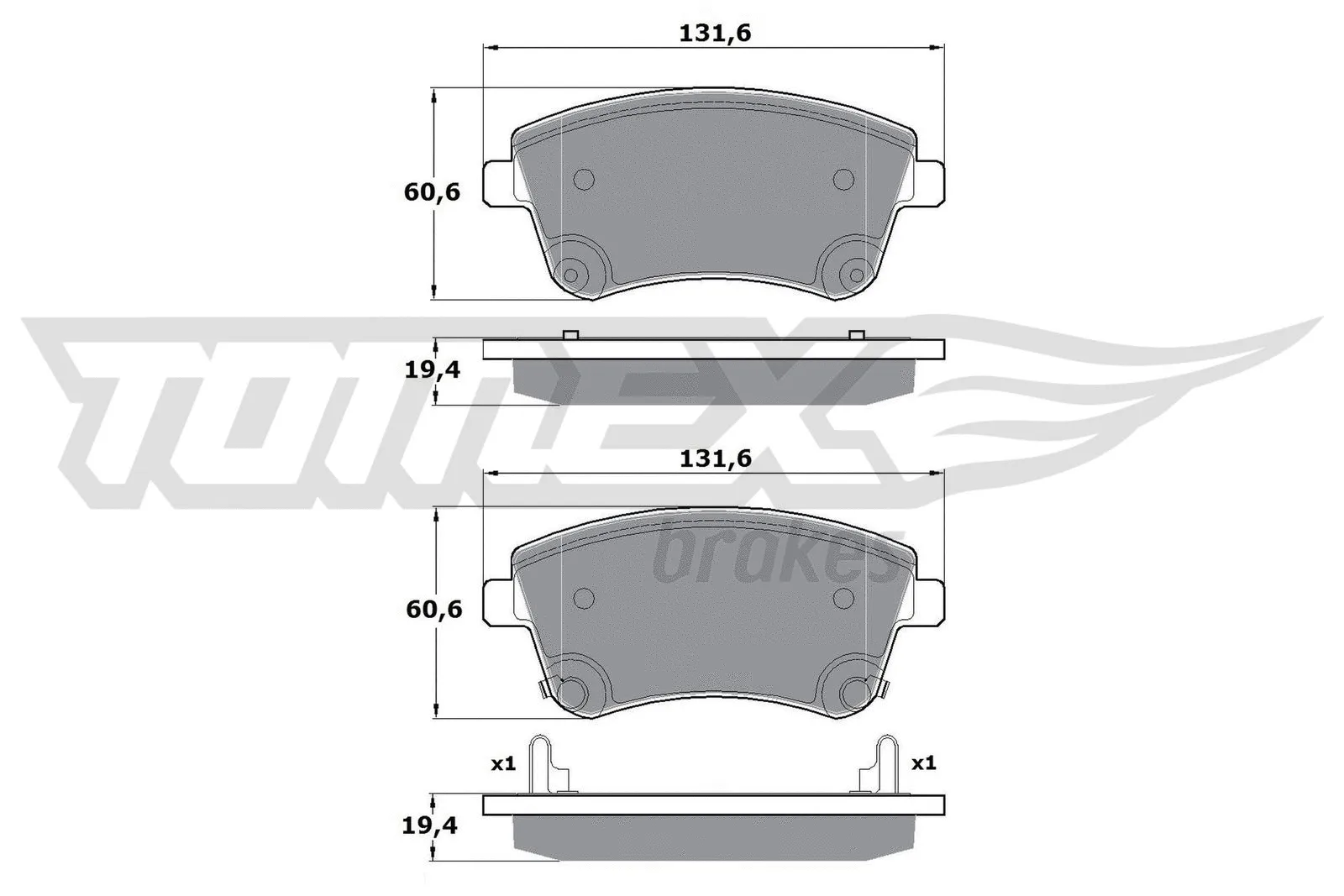 Brake Pad Set, disc brake (TX 16-53)