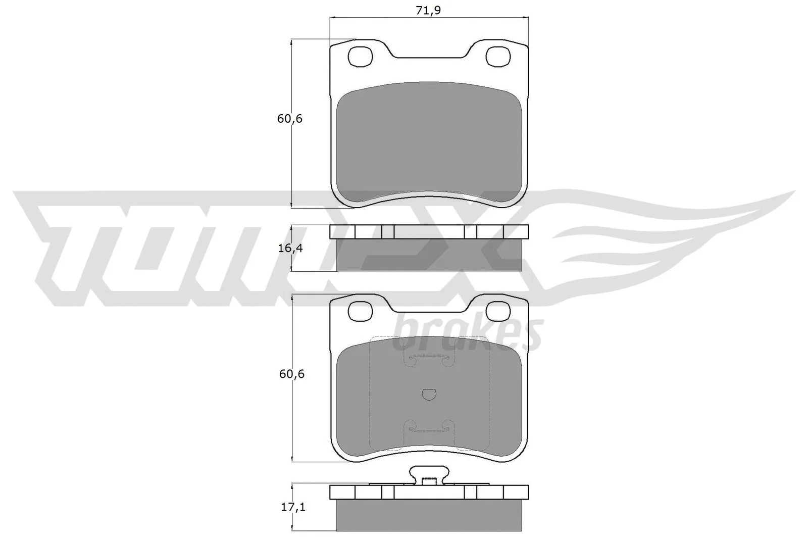 Brake Pad Set, disc brake (TX 11-96)