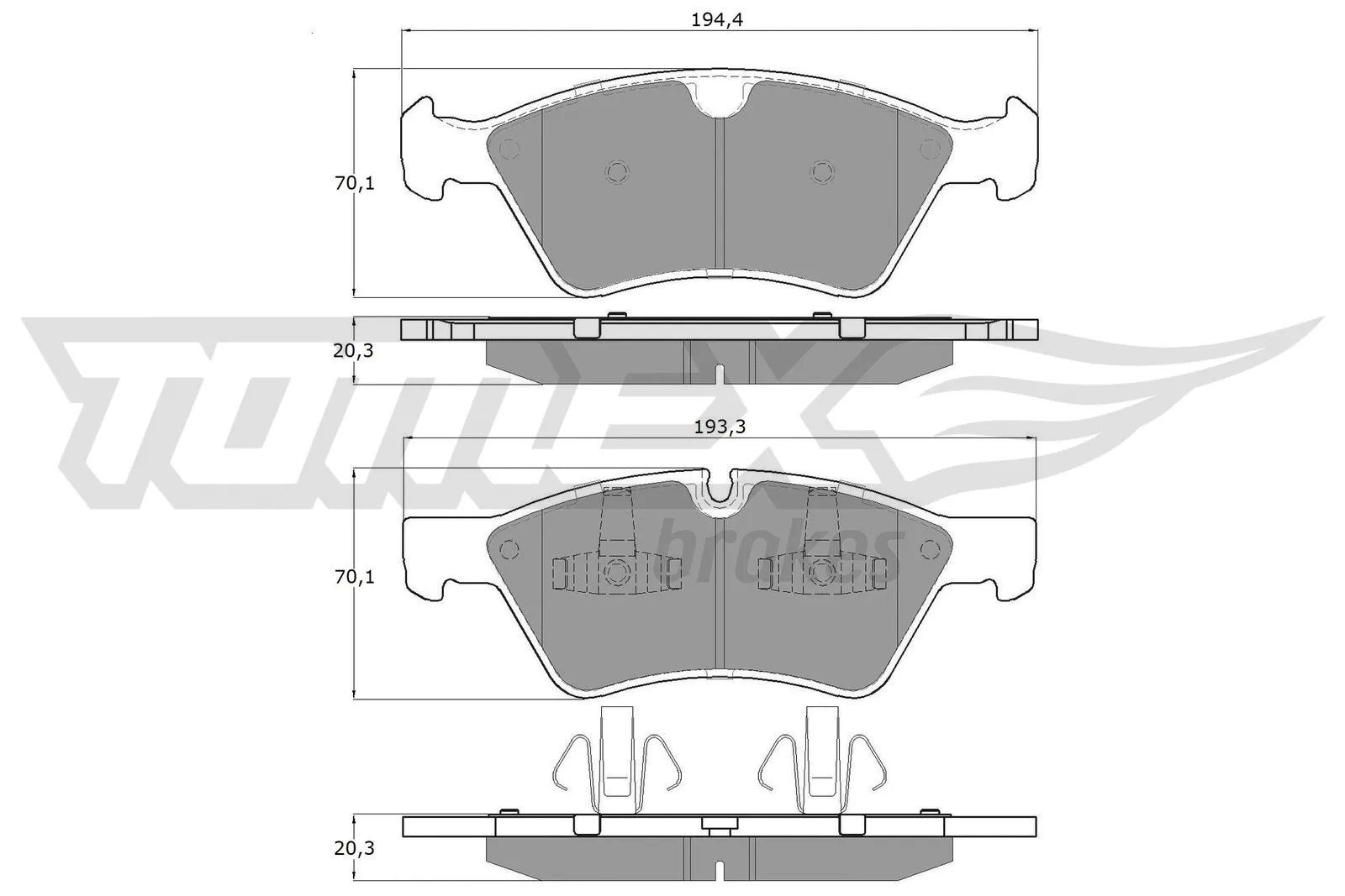 Brake Pad Set, disc brake (TX 14-57)
