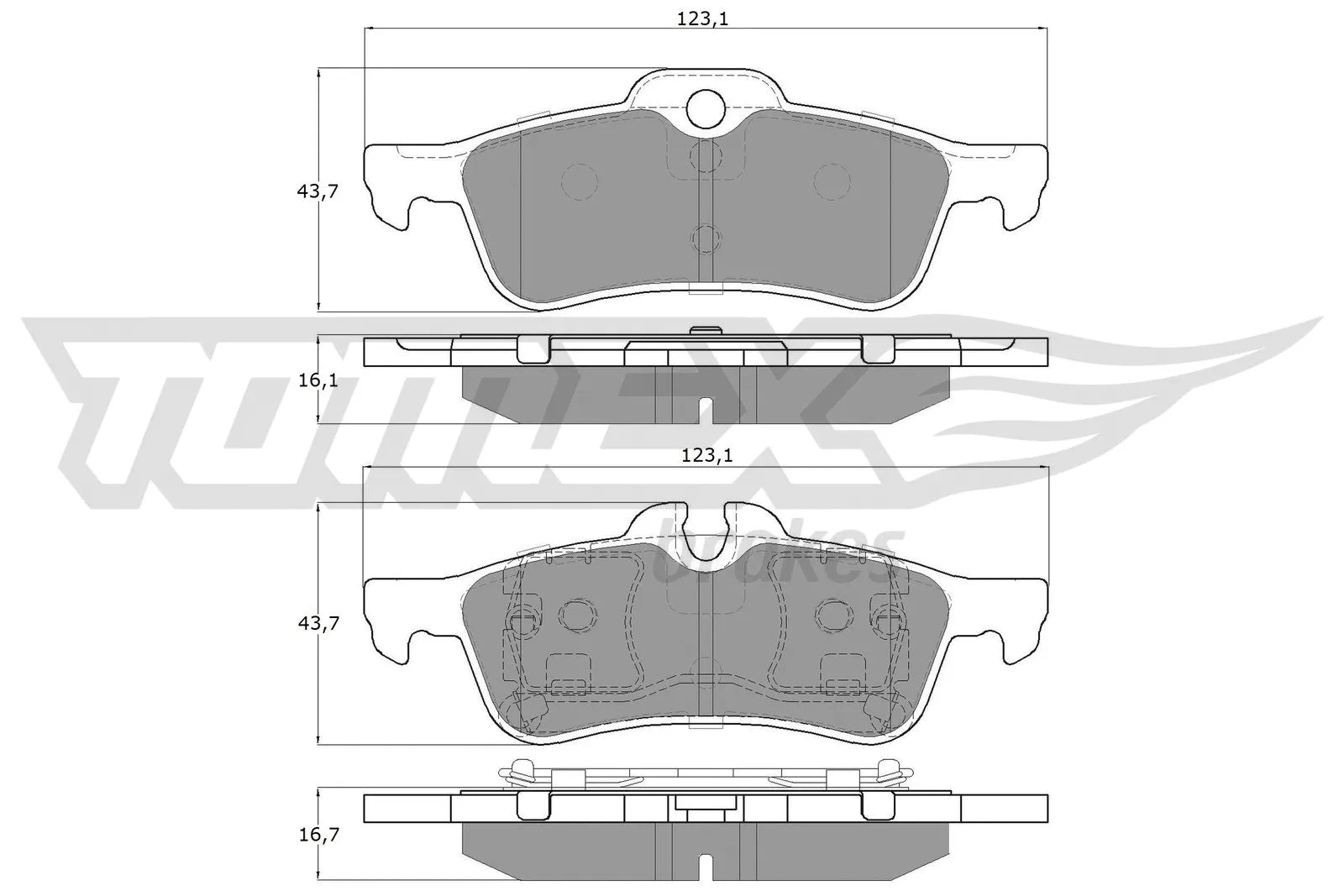 Brake Pad Set, disc brake (TX 16-03)