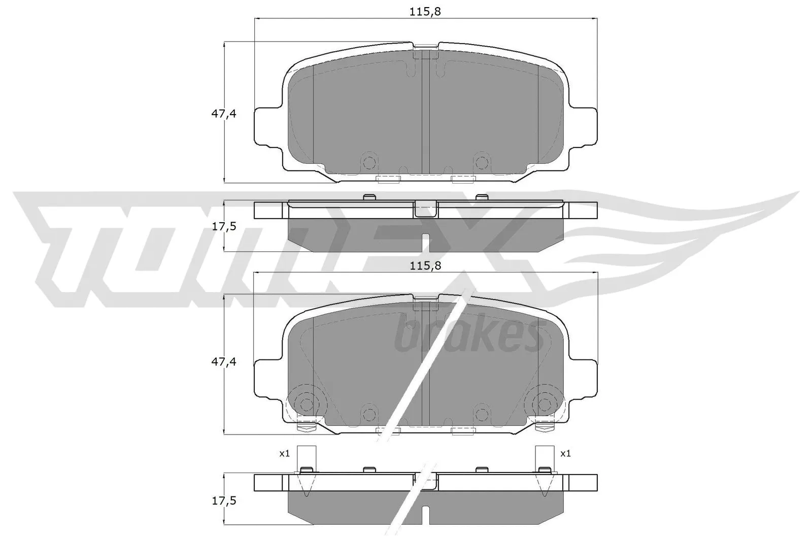 Brake Pad Set, disc brake (TX 19-79)