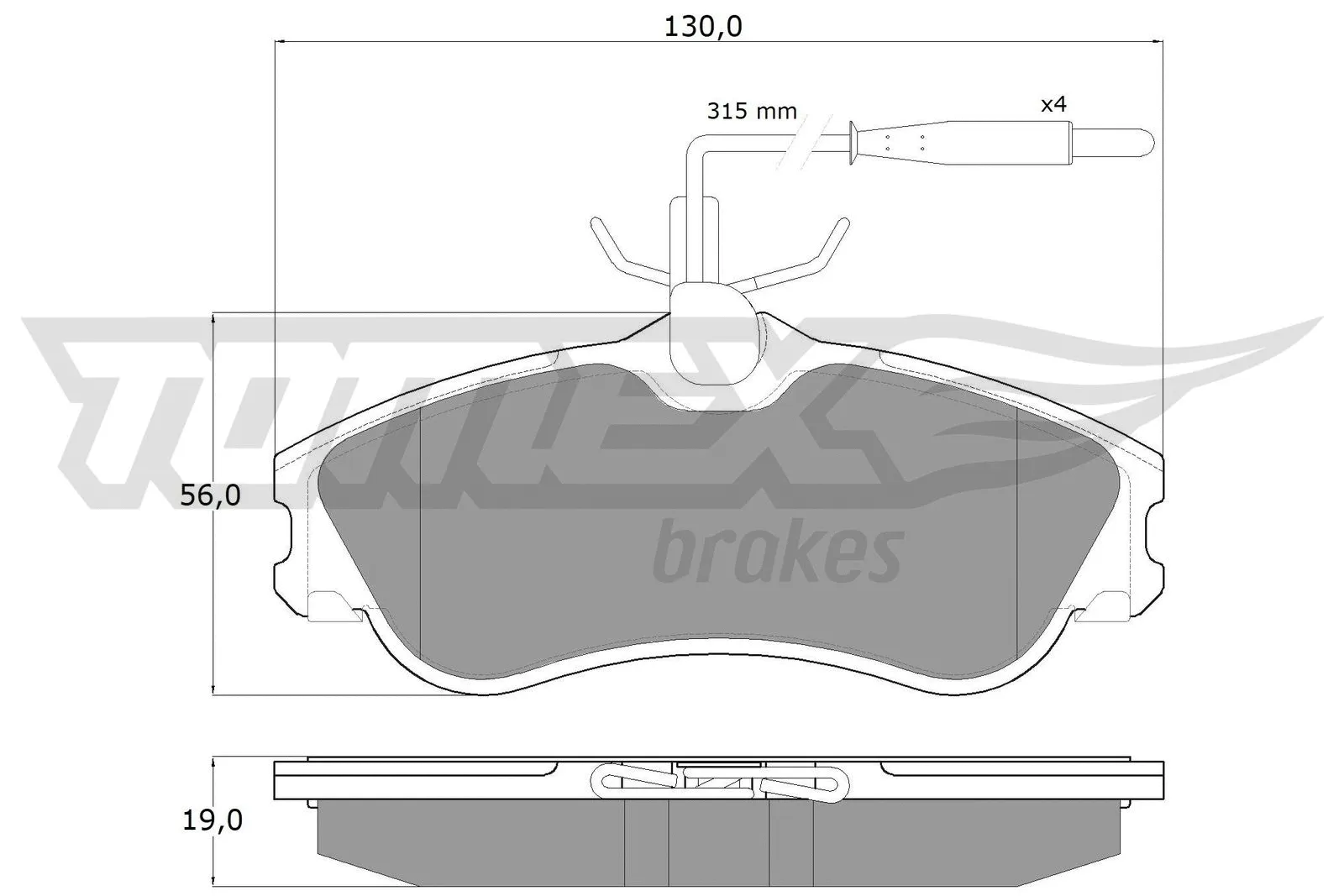 Brake Pad Set, disc brake (TX 11-12)