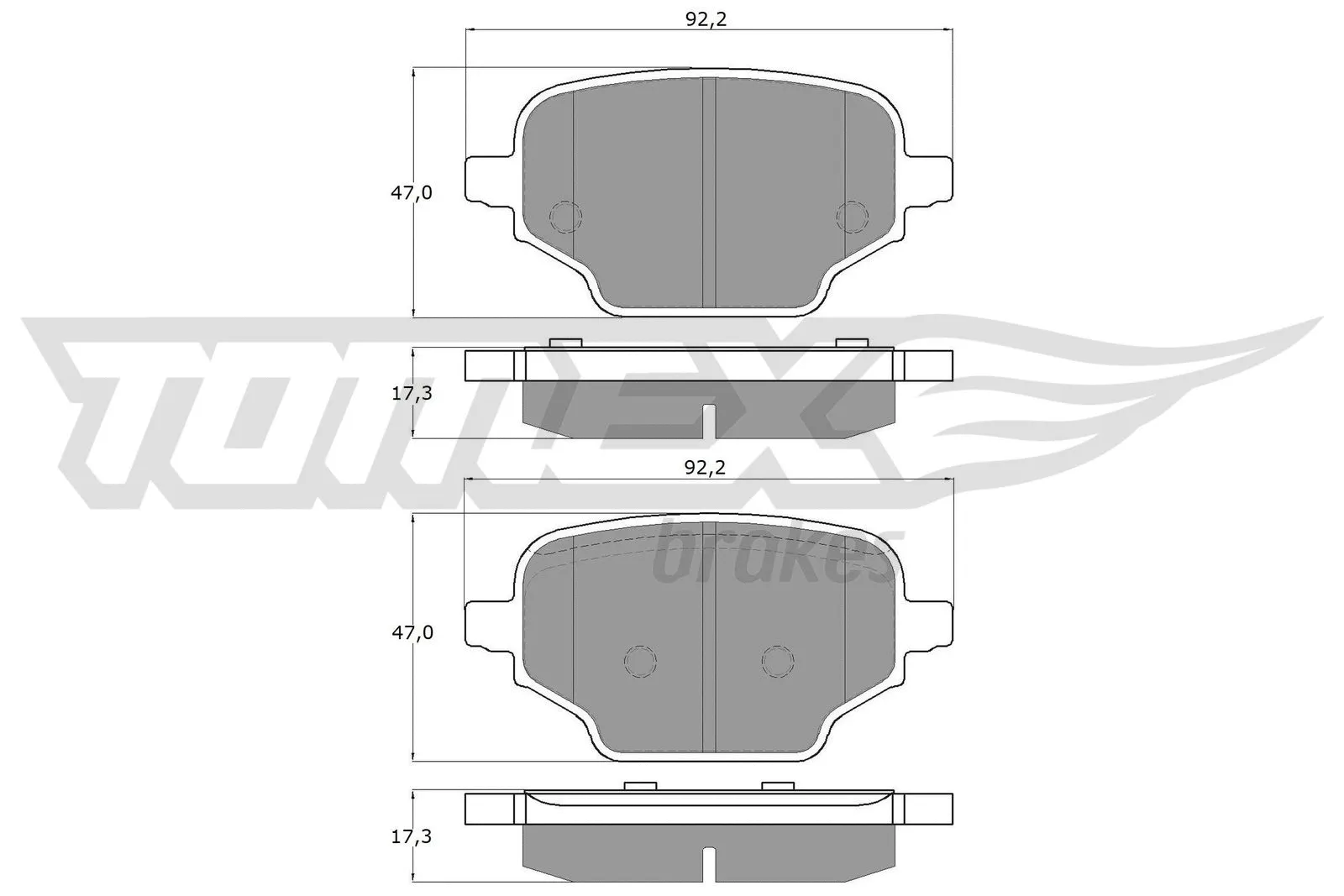 Brake Pad Set, disc brake (TX 19-92)