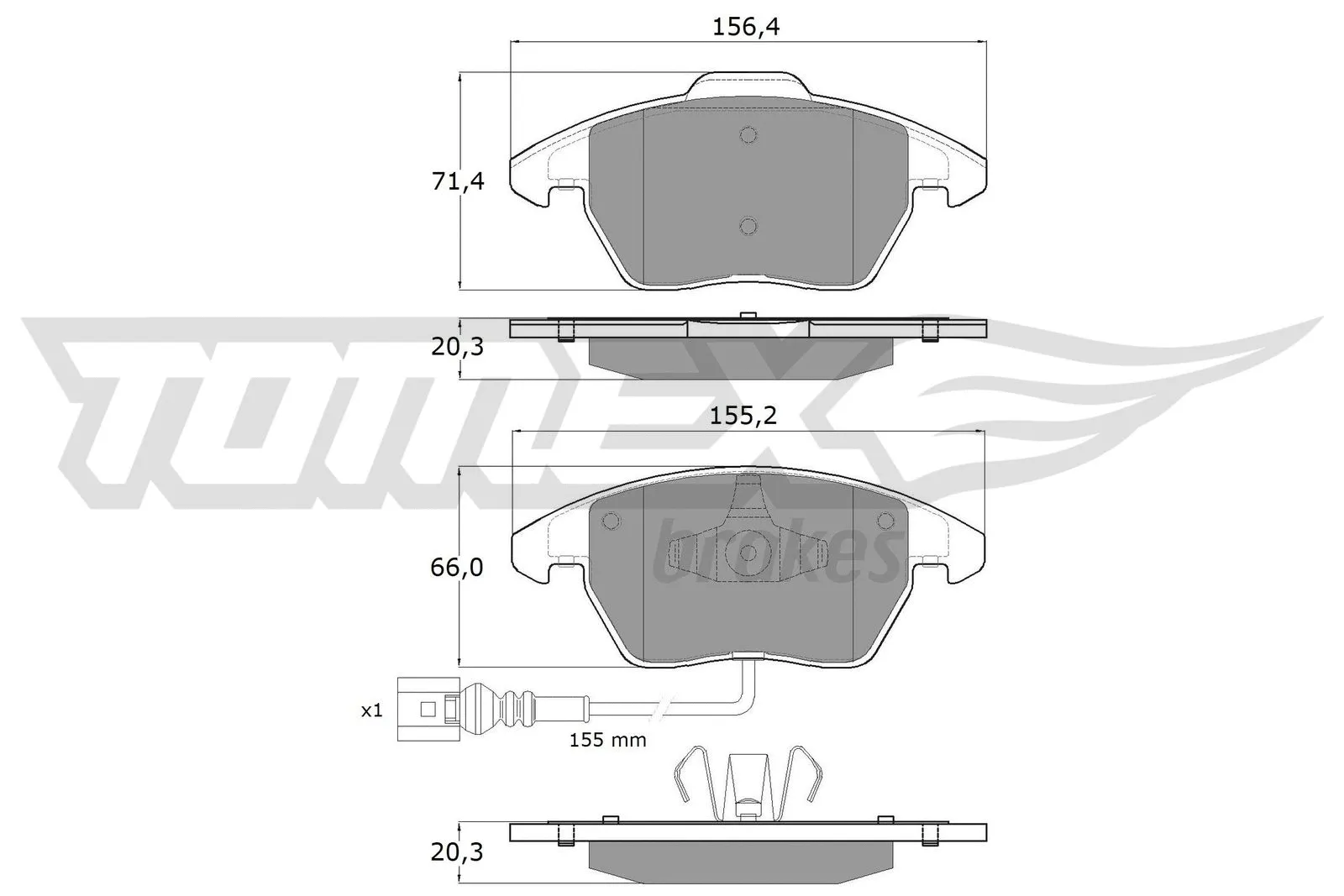 Brake Pad Set, disc brake (TX 13-11)