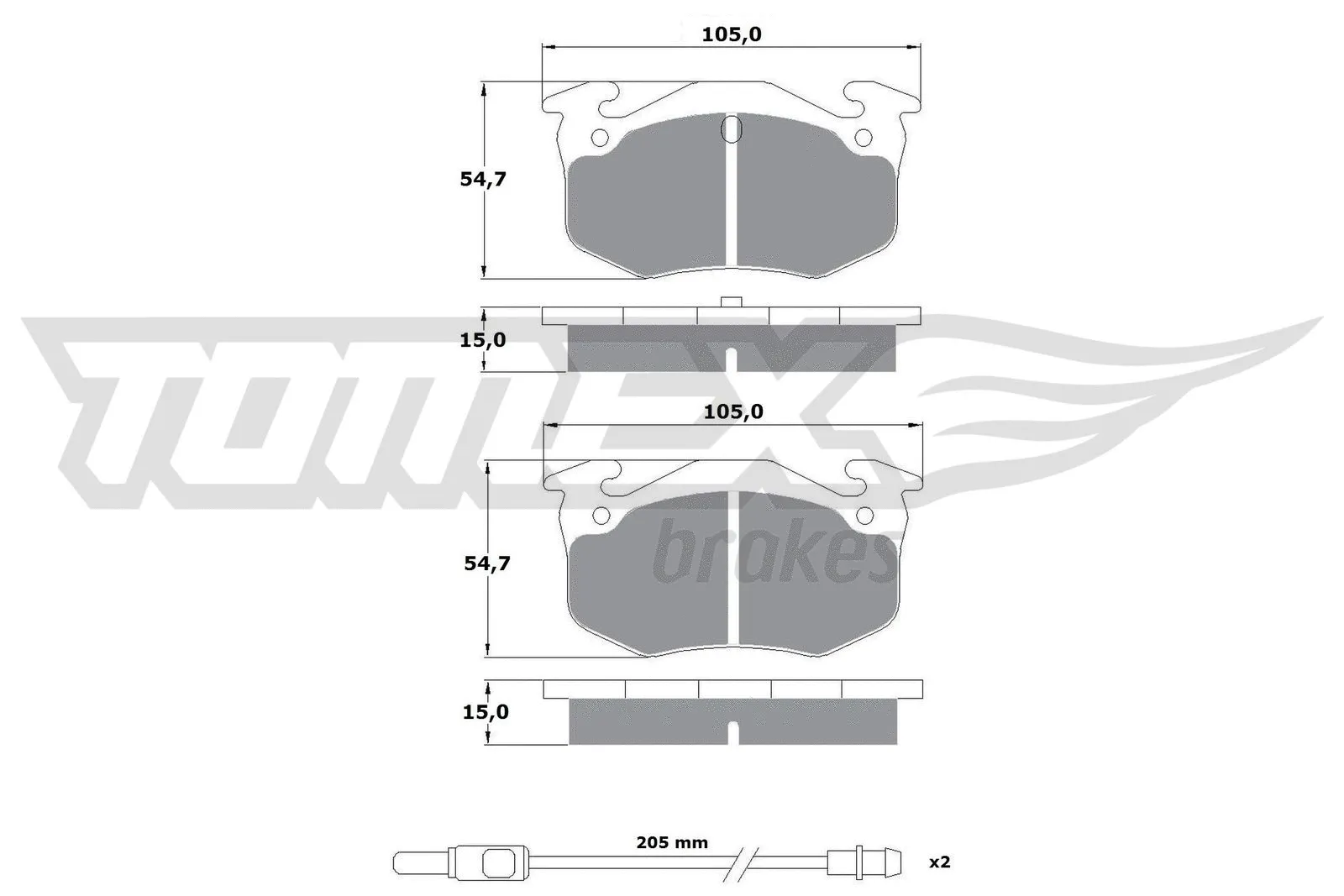 Brake Pad Set, disc brake (TX 10-512)