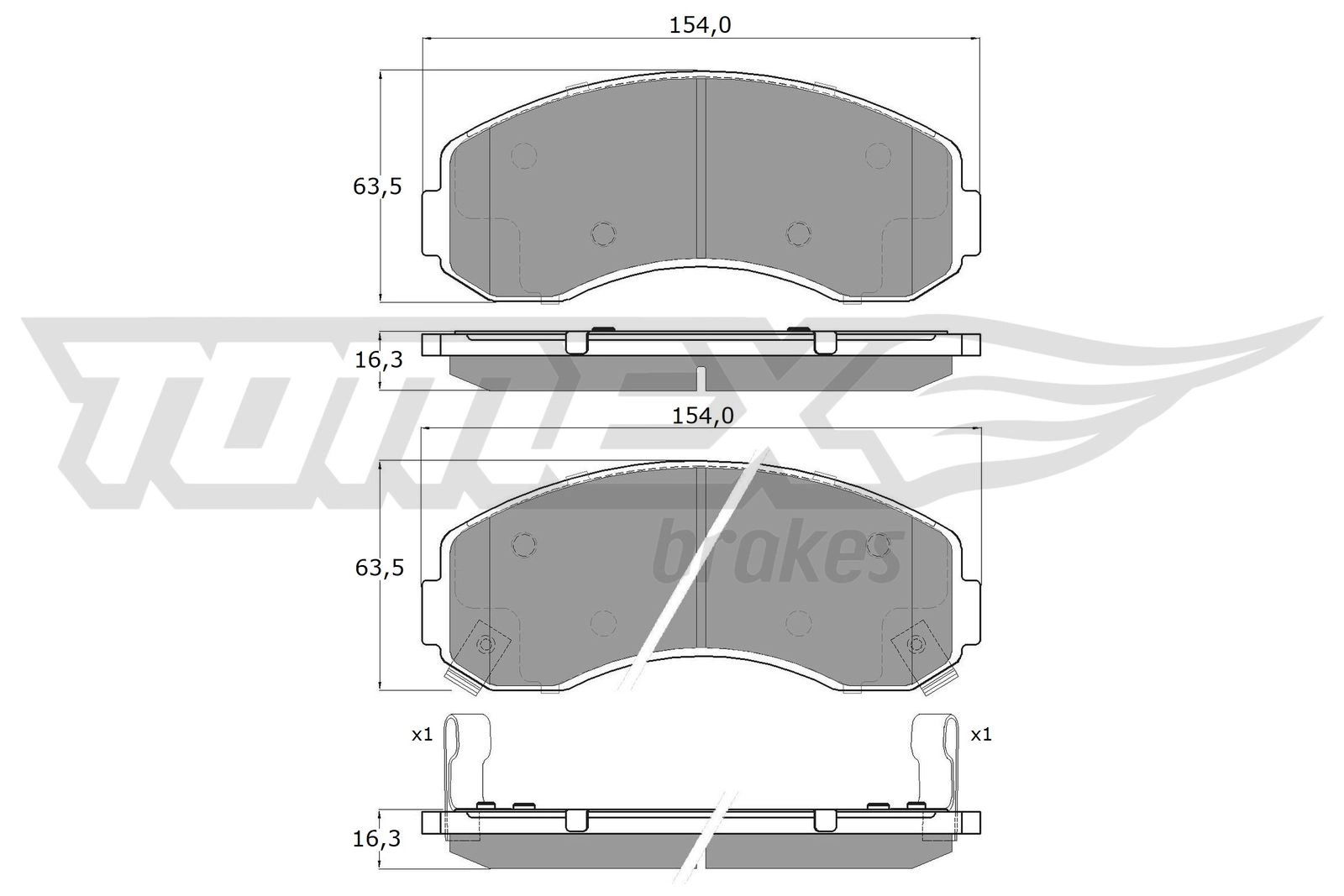 Brake Pad Set, disc brake (TX 15-71)