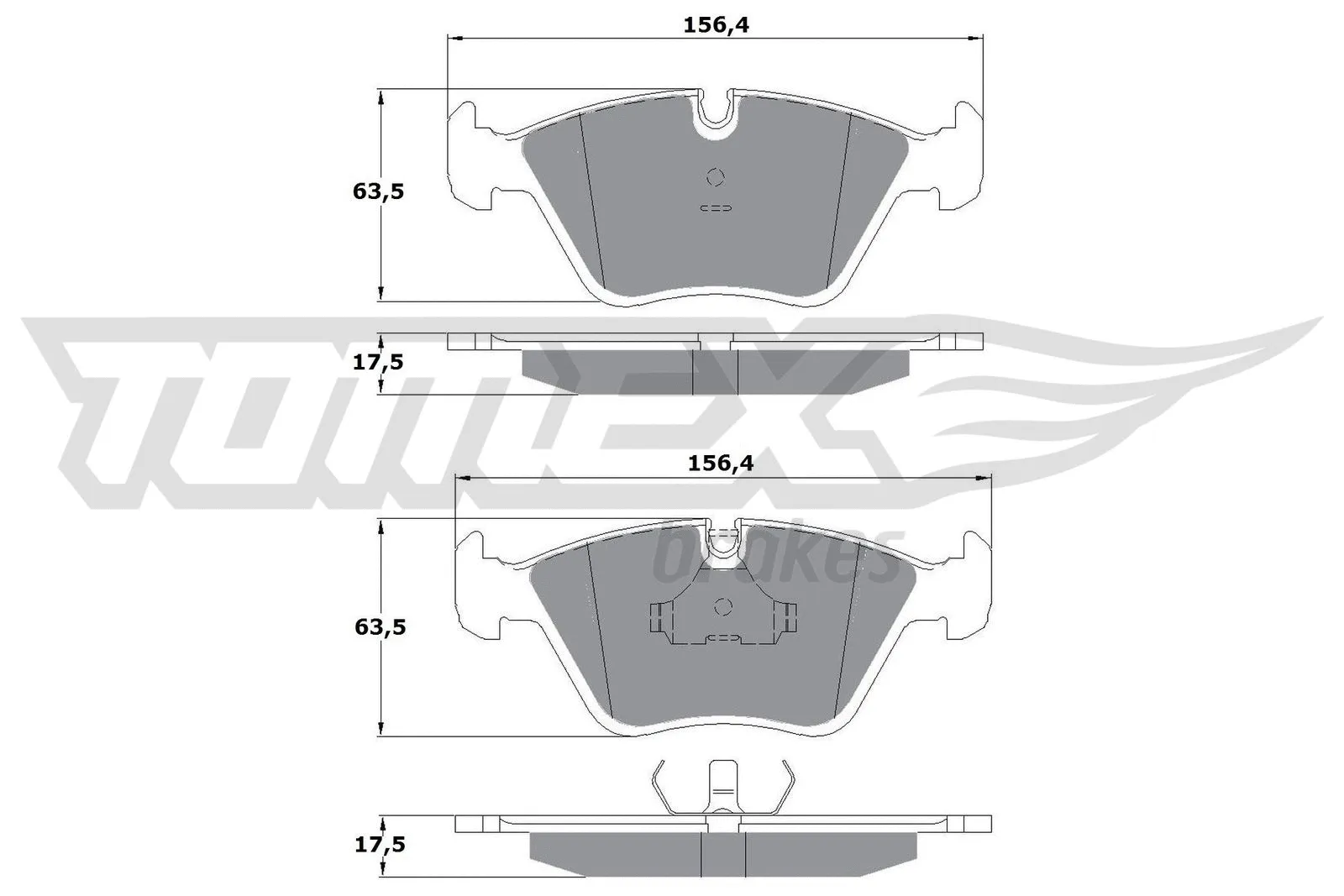 Brake Pad Set, disc brake (TX 10-692)