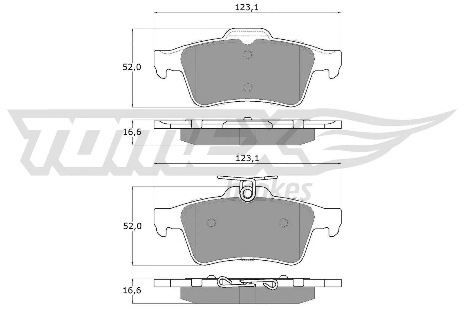 Brake Pad Set, disc brake (TX 14-28)