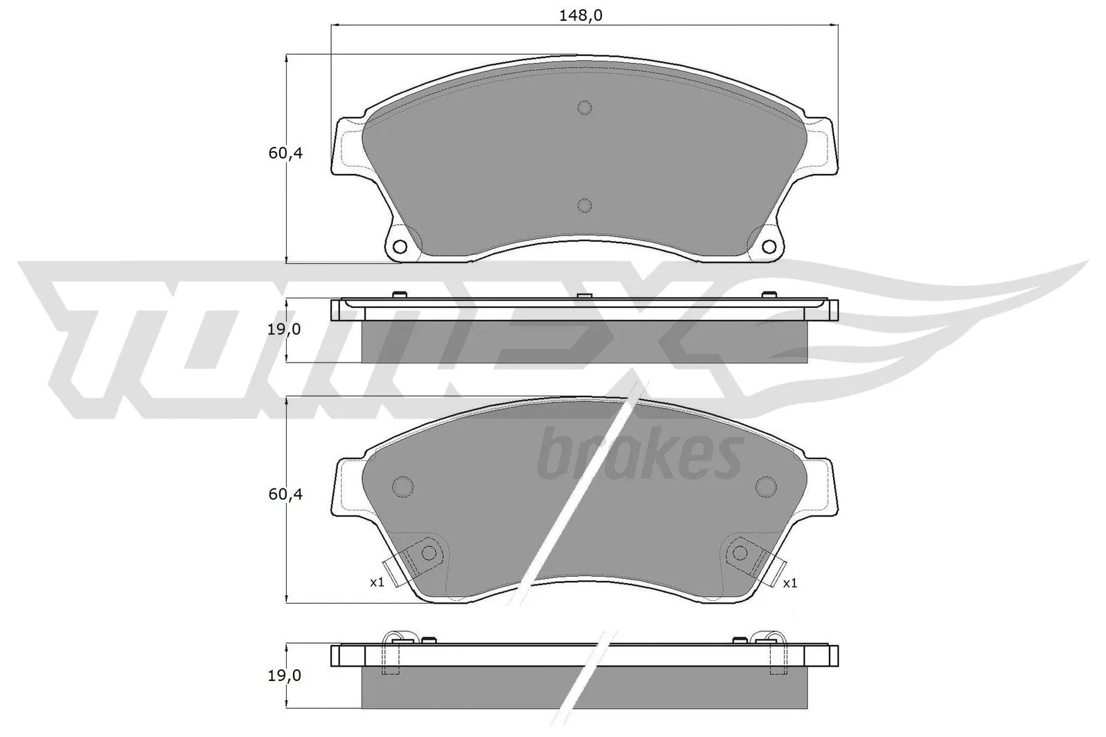Brake Pad Set, disc brake (TX 16-50)