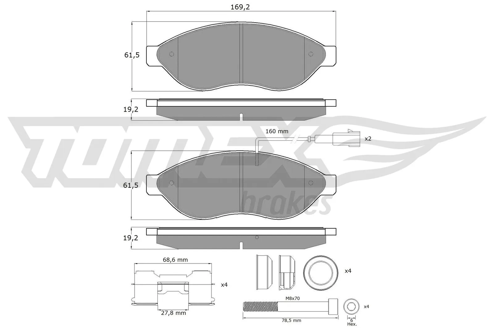 Brake Pad Set, disc brake (TX 14-39)