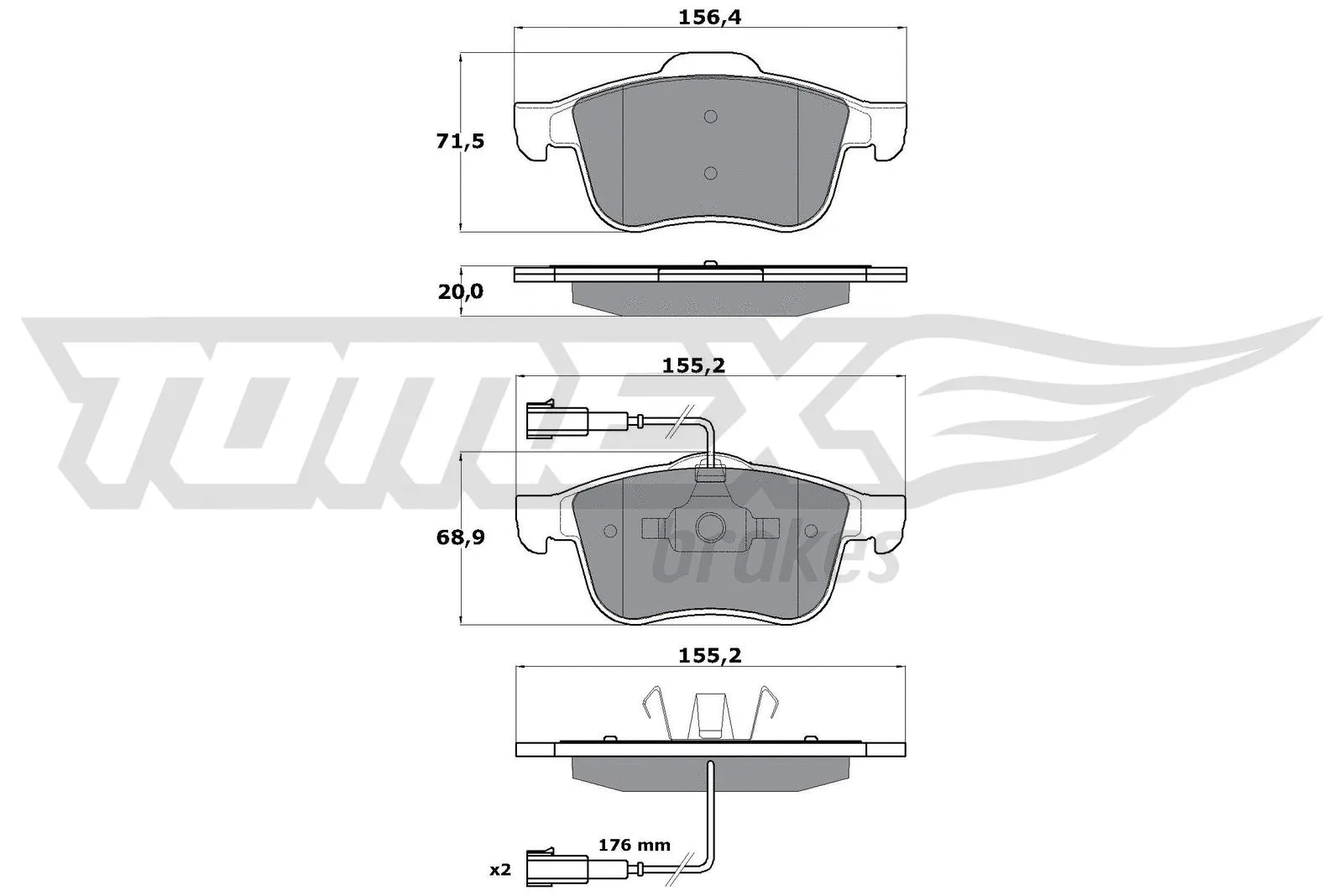 Brake Pad Set, disc brake (TX 15-25)
