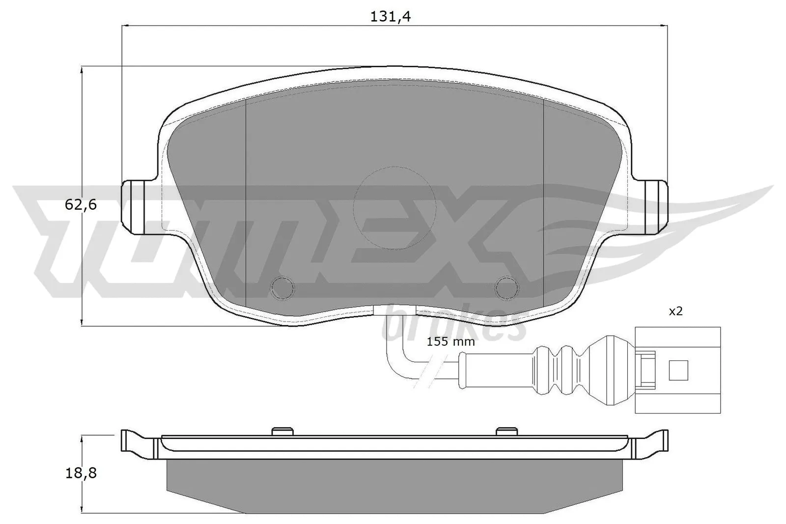 Brake Pad Set, disc brake (TX 13-591)