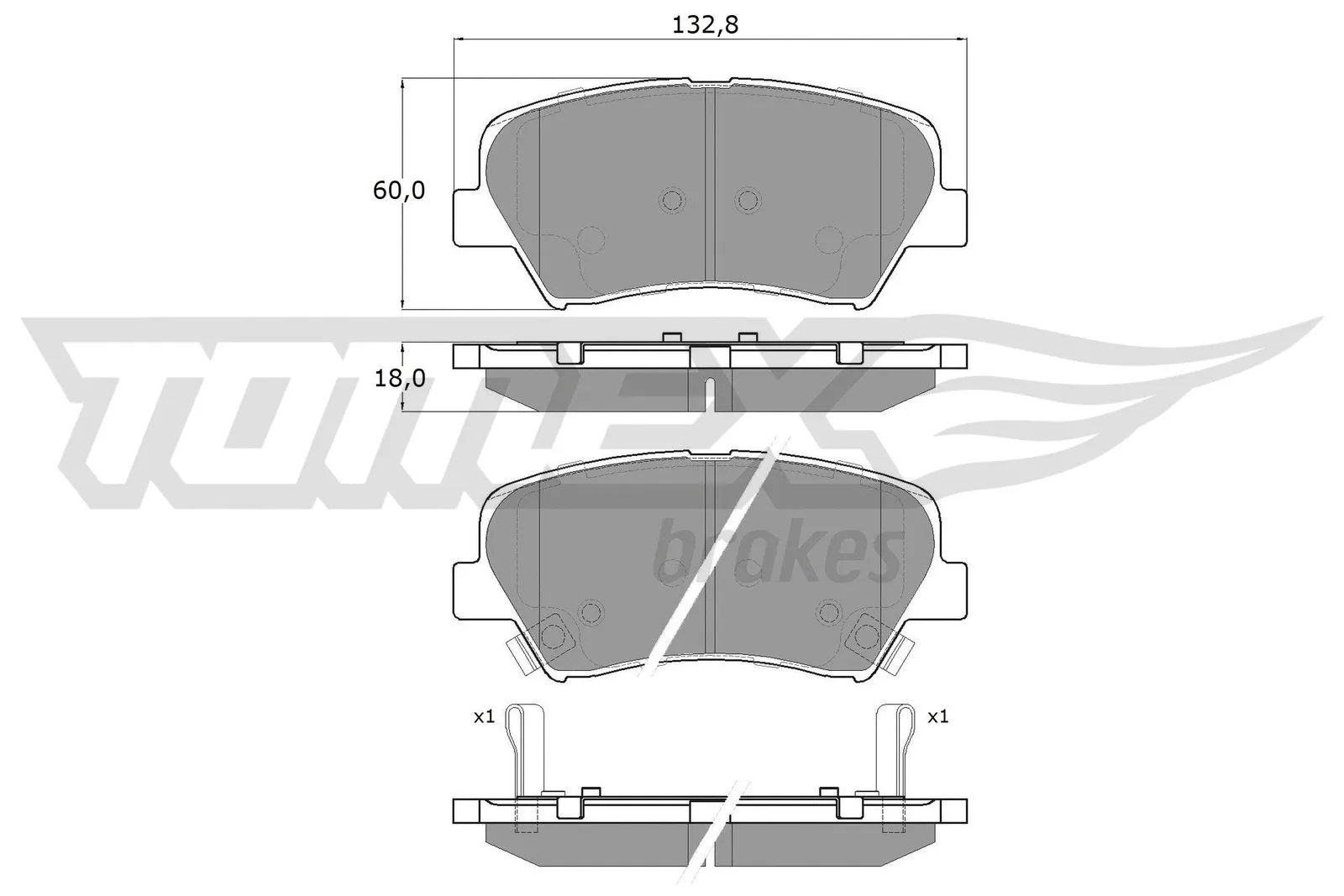Brake Pad Set, disc brake (TX 17-68)