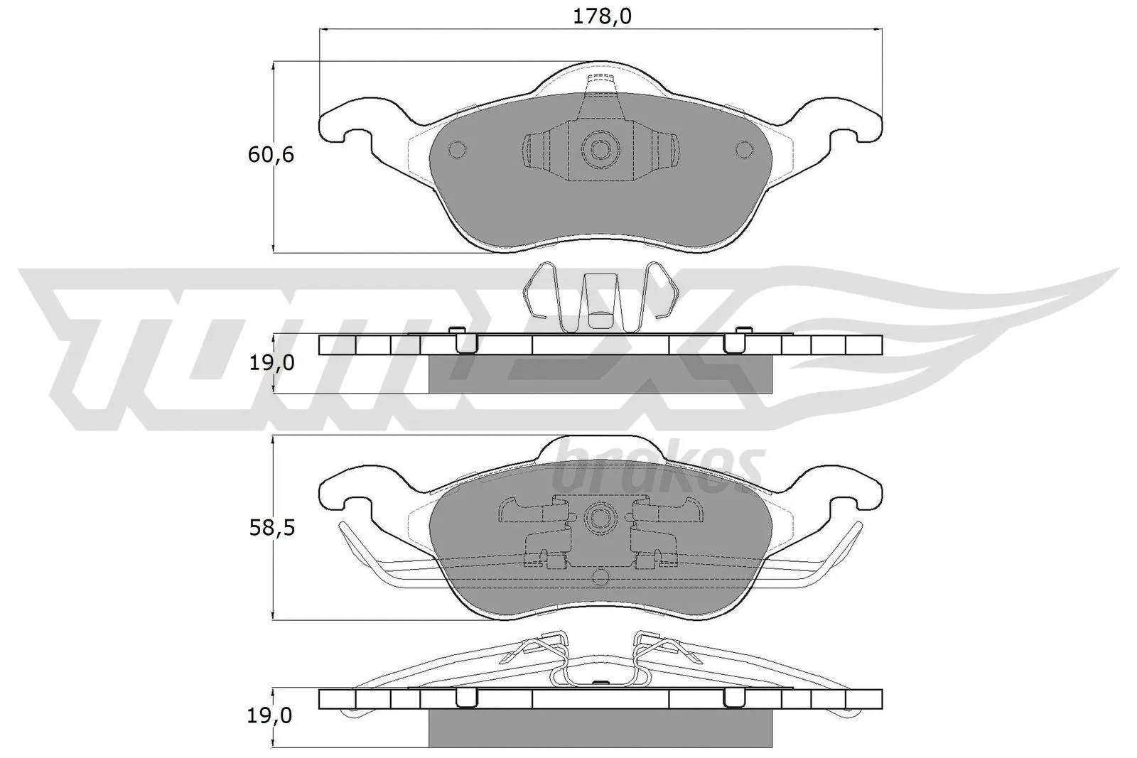 Brake Pad Set, disc brake (TX 12-17)