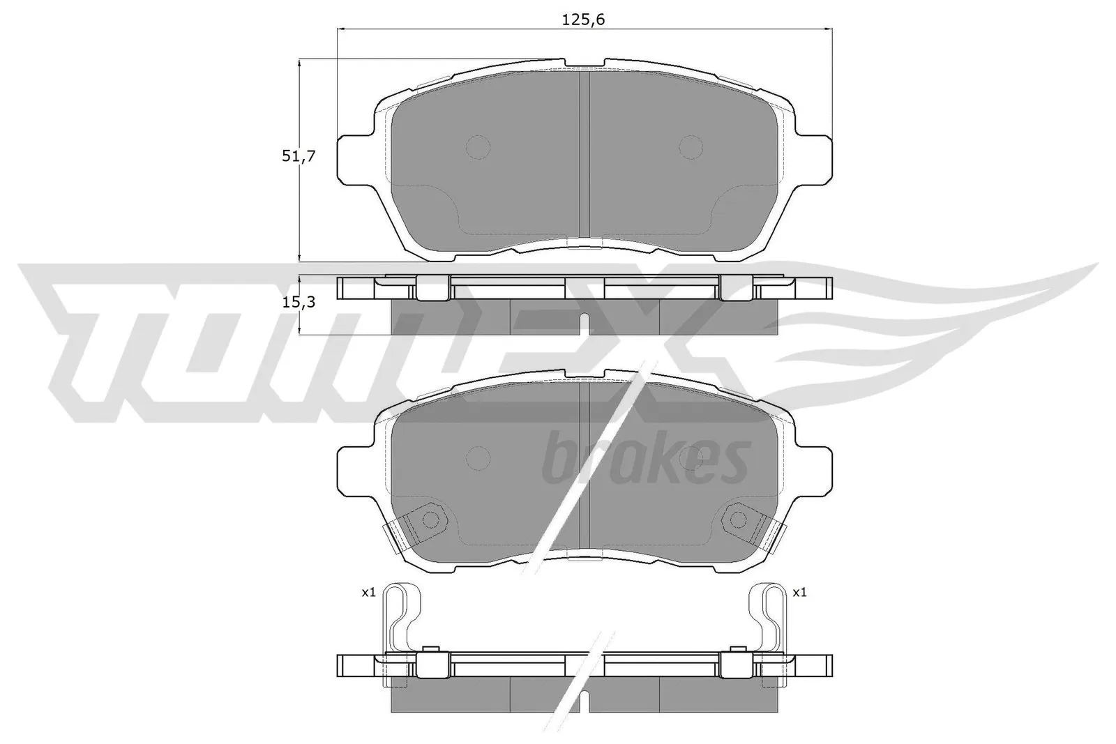 Brake Pad Set, disc brake (TX 16-47)