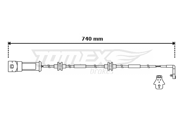 Warning Contact, brake pad wear (TX 30-76)
