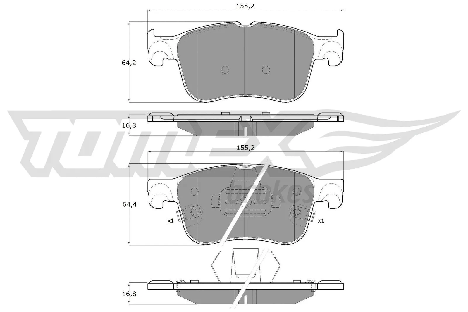 Brake Pad Set, disc brake (TX 19-70)