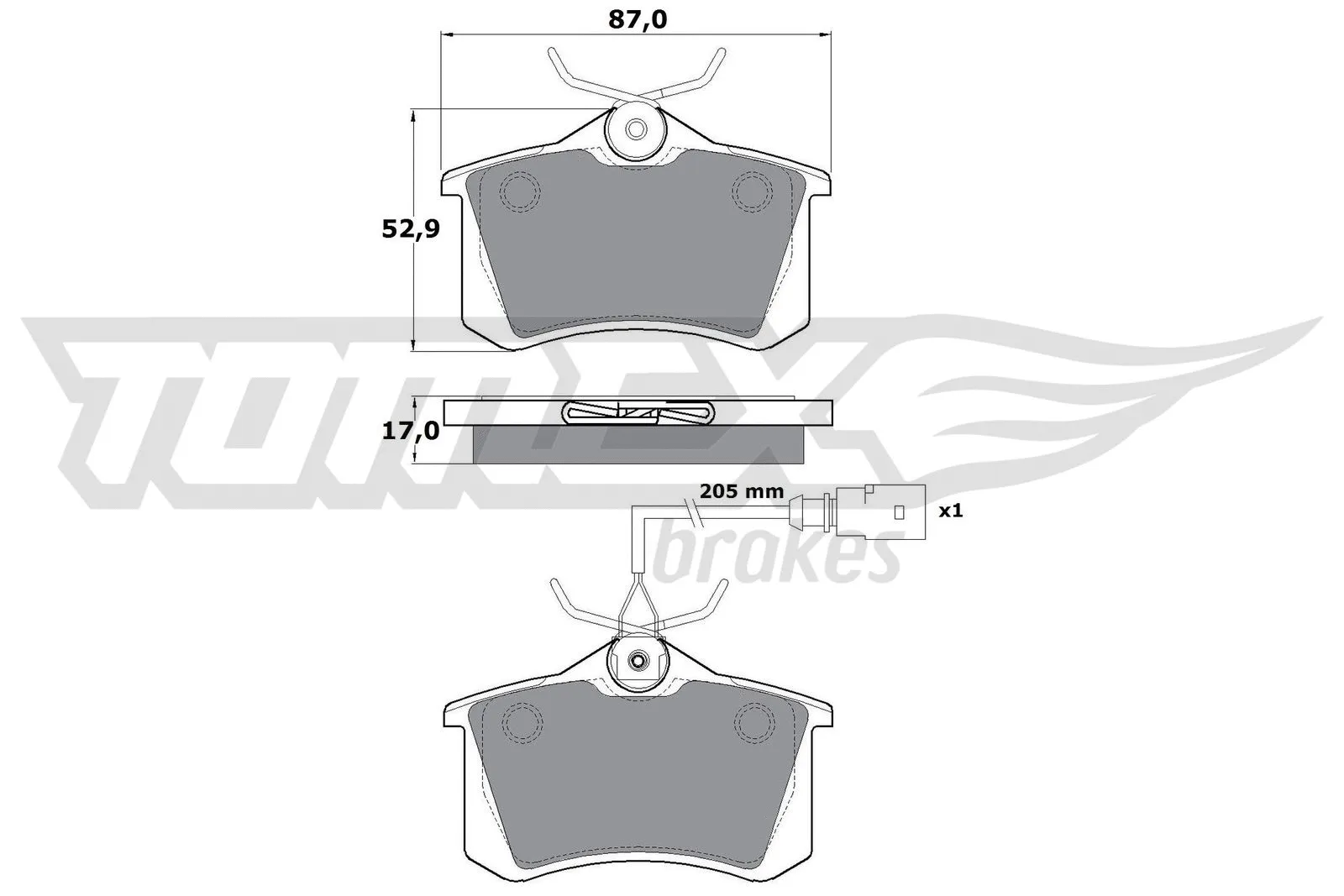 Brake Pad Set, disc brake (TX 10-782)