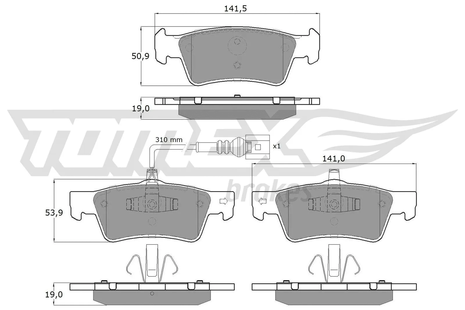 Brake Pad Set, disc brake (TX 16-14)