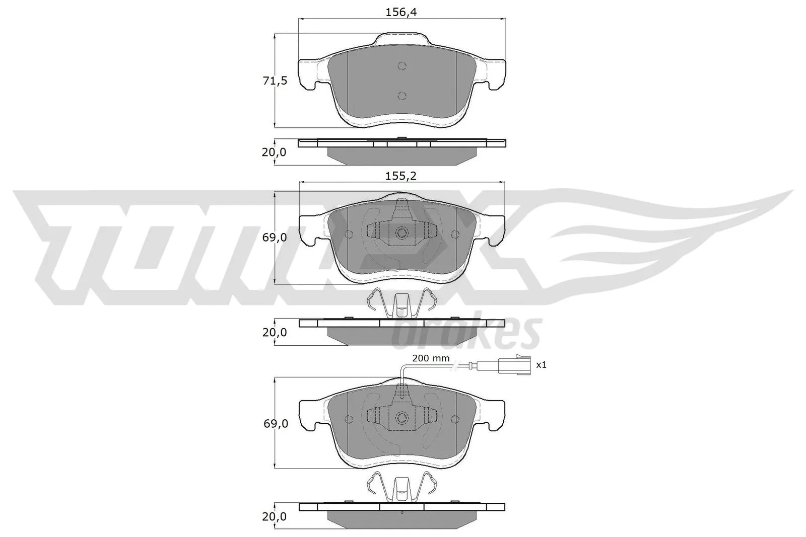 Brake Pad Set, disc brake (TX 16-63)