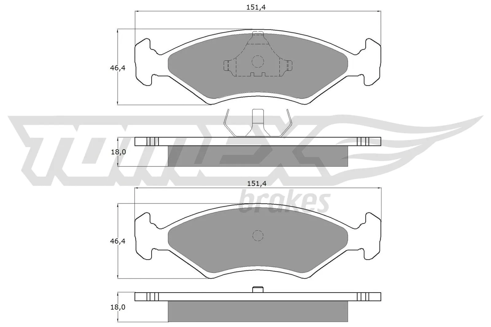 Brake Pad Set, disc brake (TX 10-28)
