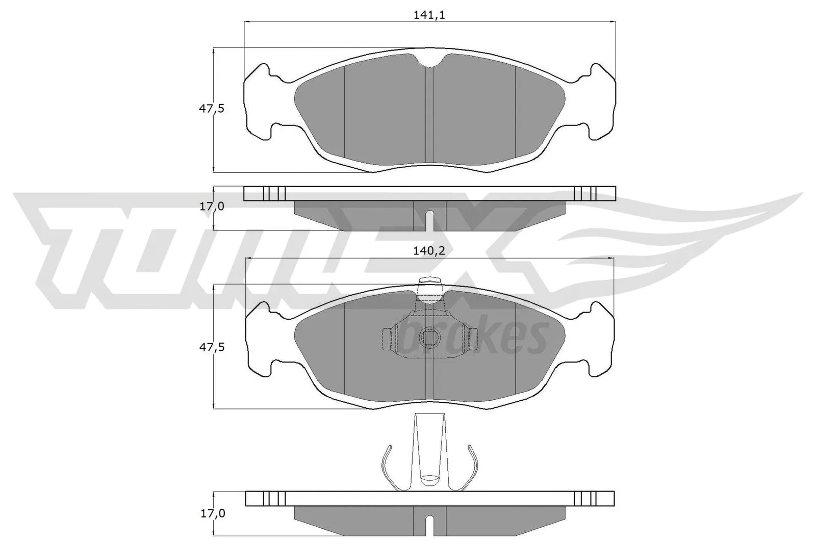 Brake Pad Set, disc brake (TX 11-71)