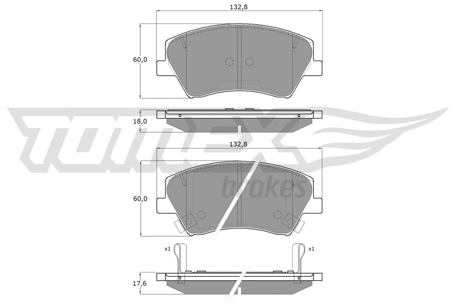 Brake Pad Set, disc brake (TX 18-68)