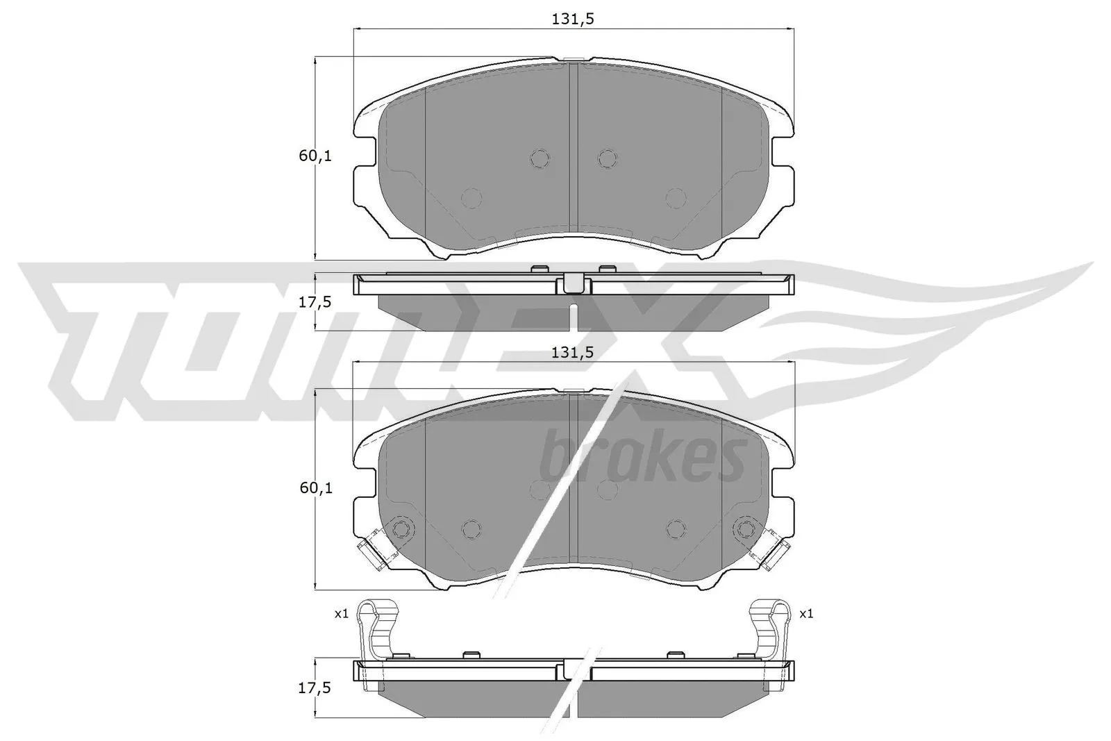 Brake Pad Set, disc brake (TX 15-29)