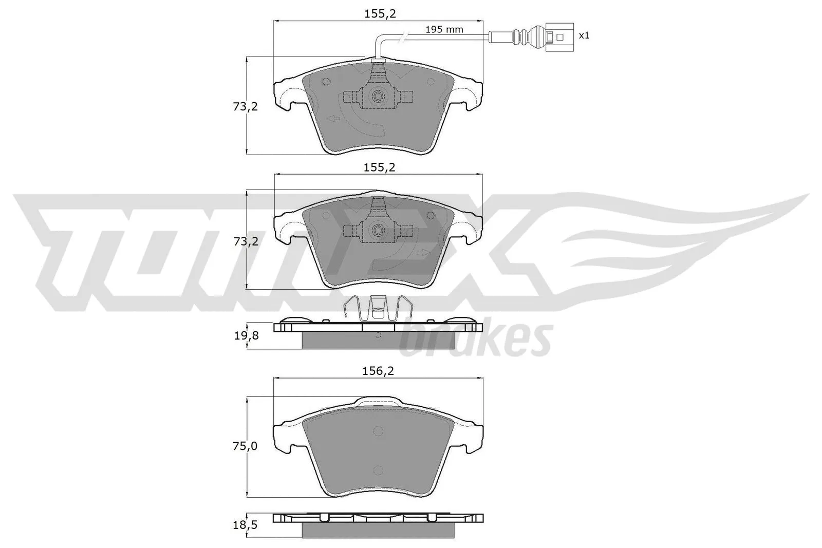 Brake Pad Set, disc brake (TX 13-93)