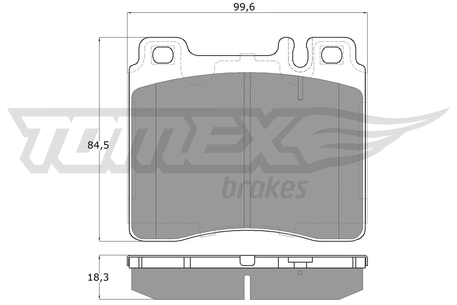 Brake Pad Set, disc brake (TX 12-74)