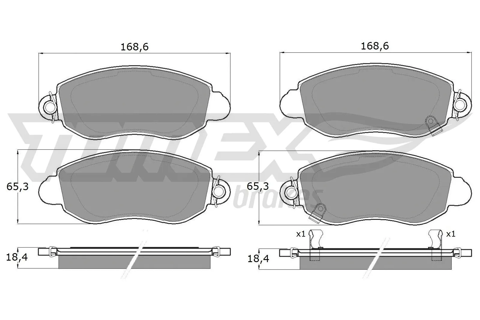 Brake Pad Set, disc brake (TX 12-62)