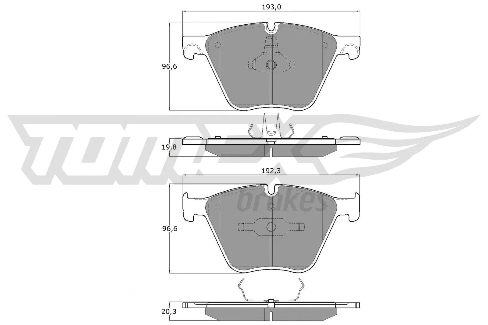 Brake Pad Set, disc brake (TX 19-45)